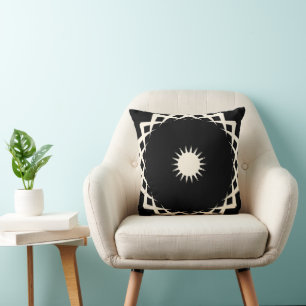Cojín Decorativo Resumen Diseño geométrico Mandala Sunburst