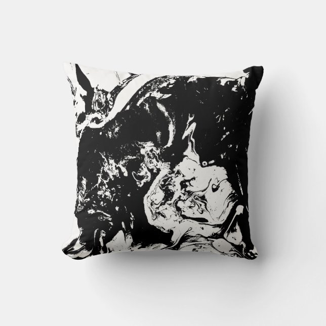 Cojín Decorativo Resumen enfrenta el arte incidental (Anverso)