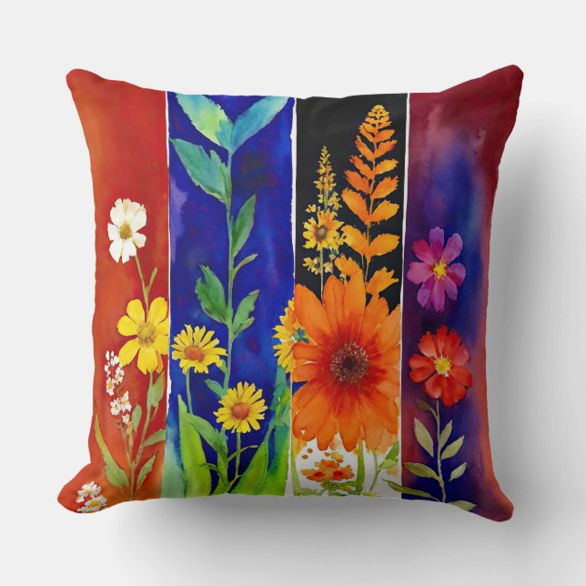 Cojín Decorativo Resumen floral (Anverso)