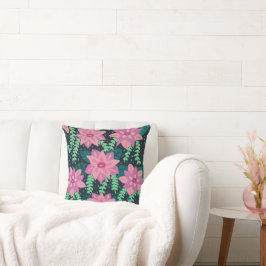 Cojín Decorativo Resumen floral sobre negro
