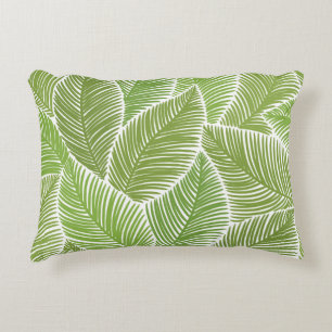 Cojín Decorativo Resumen floral verde, fondo sin costuras.