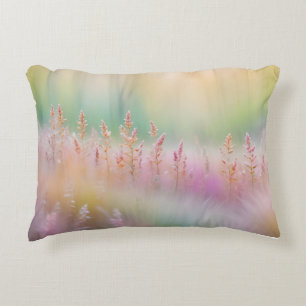 Cojín Decorativo Resumen Flores de Prairie Campo Naturaleza Tranqui