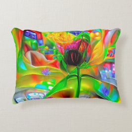 Cojín Decorativo Resumen Flores psicodélicas