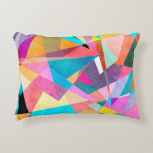 Cojín Decorativo Resumen Fondo de color geométrico colorido