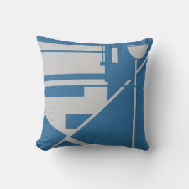 Cojín Decorativo Resumen geométrico azul brillante claro