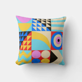 Cojín Decorativo Resumen geométrico moderno colorido