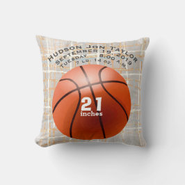 Cojín Decorativo Resumen Gray Basketball Boys Nace Record