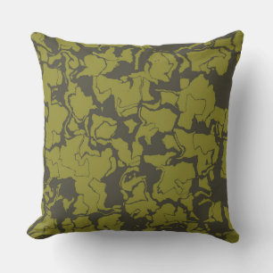 Cojín Decorativo Resumen gris y verde