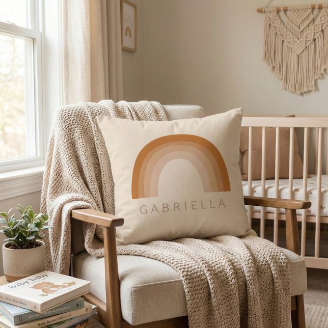 Cojín Decorativo Resumen La terracota arcoiris de los años 70 perso (Subido por el creador)