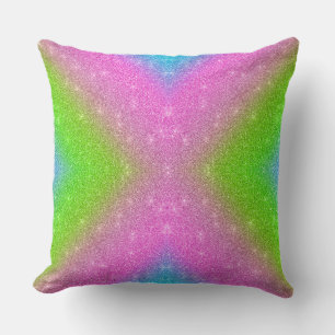 Cojín Decorativo Resumen luminoso degradado azul rosa degradado art
