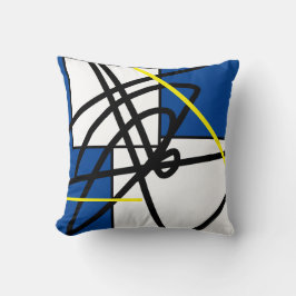 Cojín Decorativo Resumen Minimalismo Almohín amarillo azul