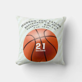 Cojín Decorativo Resumen Mint Stipe Baloncesto Niños Registro de Na