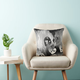 Cojín Decorativo Resumen Moderno De Blanco Y Negro