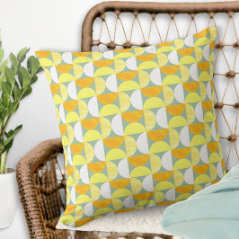 Cojín Decorativo Resumen moderno de mediados del siglo XX Semicírcu