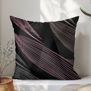 Cojín Decorativo Resumen moderno Líneas elegantes de color gris ros