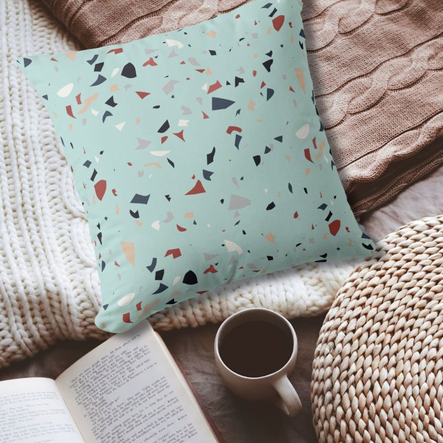 Cojín Decorativo Resumen moderno Patrón Terrazzo de mediados del si (In situ)