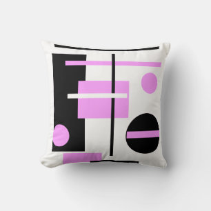 Cojín Decorativo Resumen moderno rosa y negro