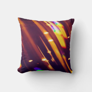 Cojín Decorativo Resumen Navidad Brillos de oro o luces purpurinas.