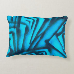 Cojín Decorativo Resumen negro y azul