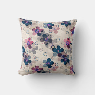 Cojín Decorativo Resumen niños lindos flores personalizados florale