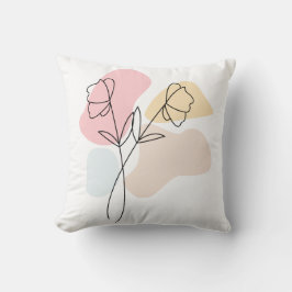 Cojín Decorativo Resumen Pastel Floral