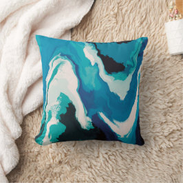 Cojín Decorativo Resumen Pastel Paint Lagoon Edition