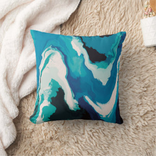 Cojín Decorativo Resumen Pastel Paint Lagoon Edition