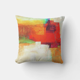 Cojín Decorativo Resumen Patrón elegante de pintura de color mezcla