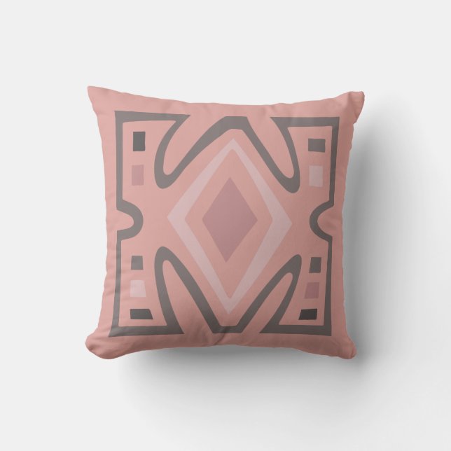 Cojín Decorativo Resumen Patrón tribal geométrico africano (Anverso)