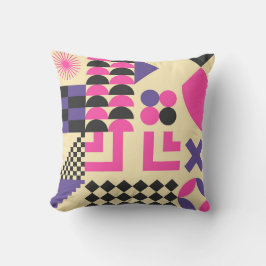 Cojín Decorativo Resumen Patrones de formas geométricas coloridas v