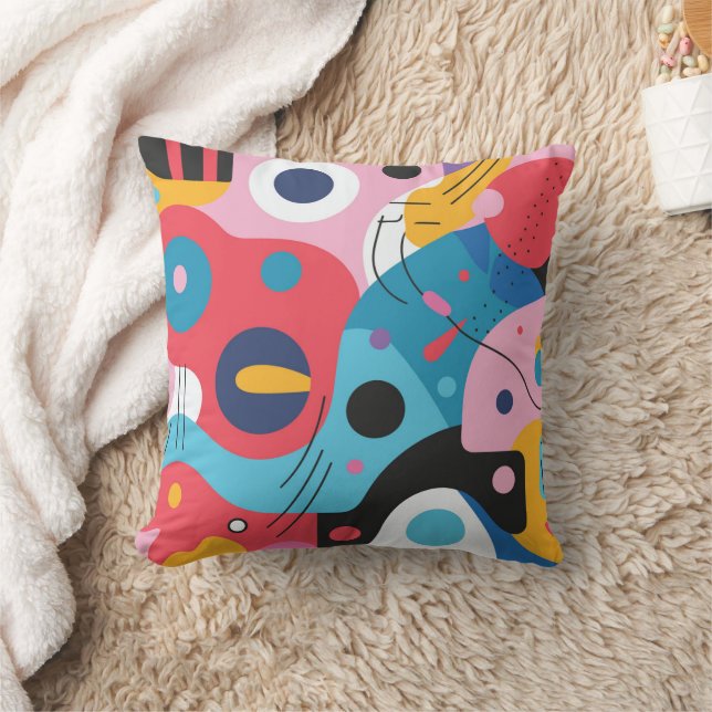 Cojín Decorativo Resumen Patrones geométricos coloridos (Manta)