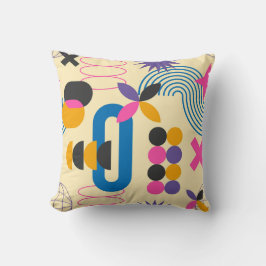 Cojín Decorativo Resumen Patrones Geométricos Coloridos y Encantado