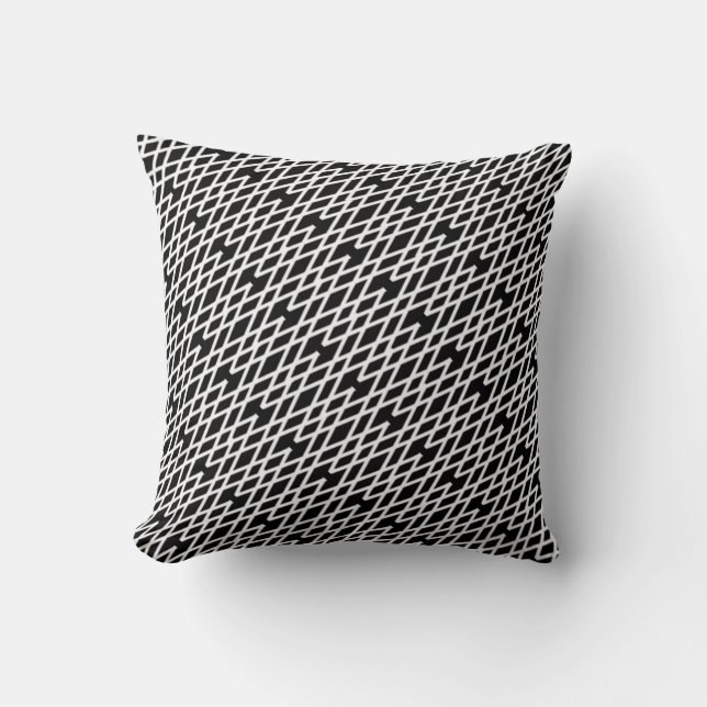 Cojín Decorativo Resumen Pillow Black Line Art (Anverso)