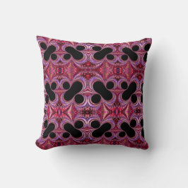Cojín Decorativo Resumen púrpura magenta negro Rótulo fractal