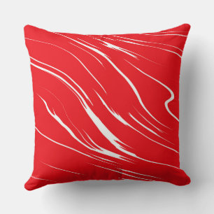 Cojín Decorativo Resumen rojo y blanco