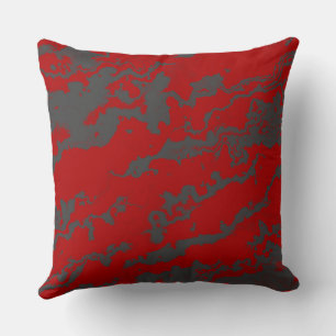 Cojín Decorativo Resumen rojo y gris
