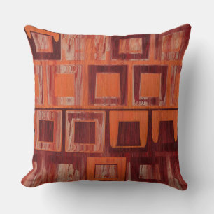 Cojín Decorativo resumen rojo y naranja