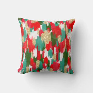 Cojín Decorativo Resumen rojo y verde