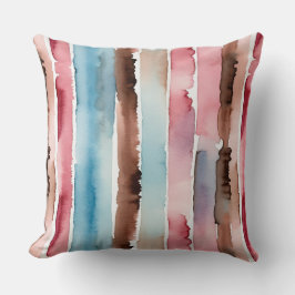 Cojín Decorativo Resumen rosa azul y chocolate
