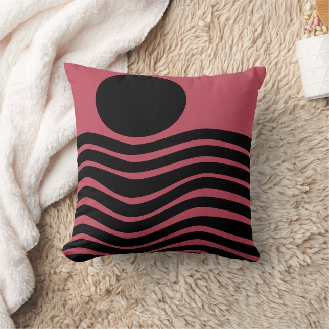 Cojín Decorativo Resumen rosa profundo de Bauhaus (Manta)
