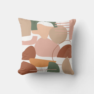 Cojín Decorativo Resumen terrenal Boho elegante retro moderno