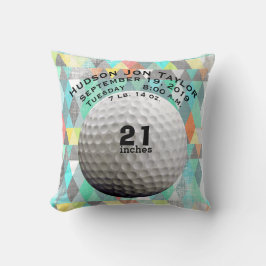 Cojín Decorativo Resumen Triangle Golf Ball Boys Nacimiento