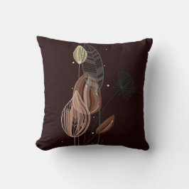 Cojín Decorativo Resumen Tulipanes rosados y dorados Minimalistas B