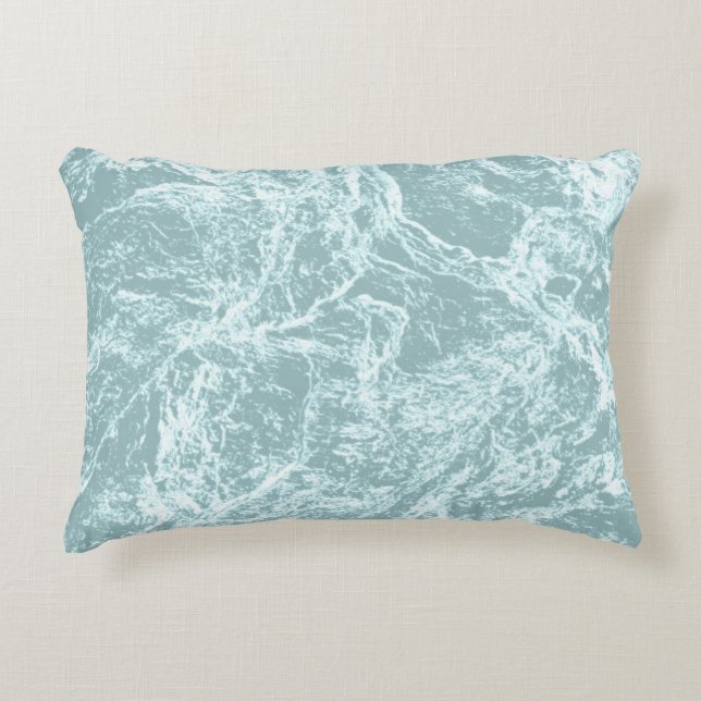 Cojín Decorativo Resumen Turquesa De Luz Pastel (Anverso)