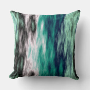 Cojín Decorativo Resumen verde, negro y blanco