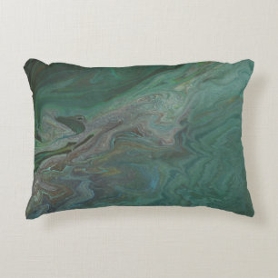 Cojín Decorativo Resumen verde profundo de Jade 2