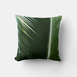 Cojín Decorativo Resumen verde tropical de palmeras que se abruman