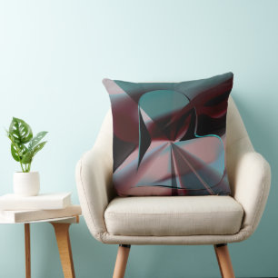 Cojín Decorativo Resumen verdoso a marrón de los caminos hacia el c