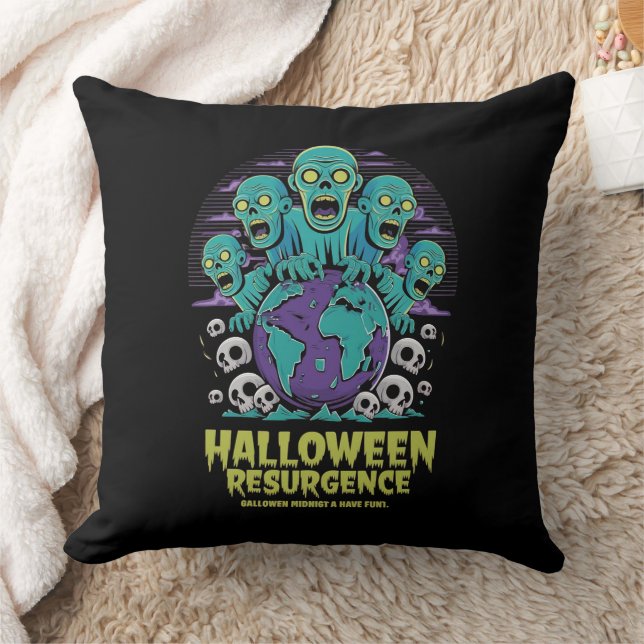 Cojín Decorativo Resurgimiento de Halloween - Mundo Zombie (Manta)