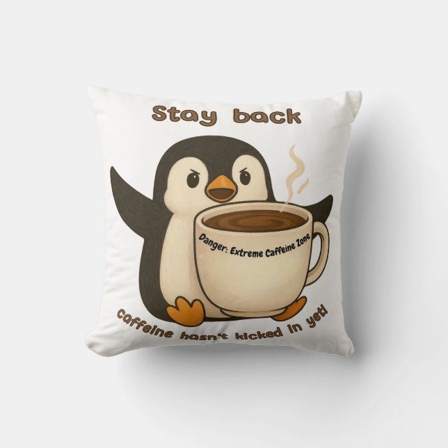 Cojín Decorativo Retener: Carga de cafeína (Anverso)